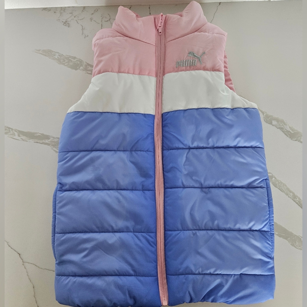 4/$30 Puma Kids Vest- Pink, White, and Blue